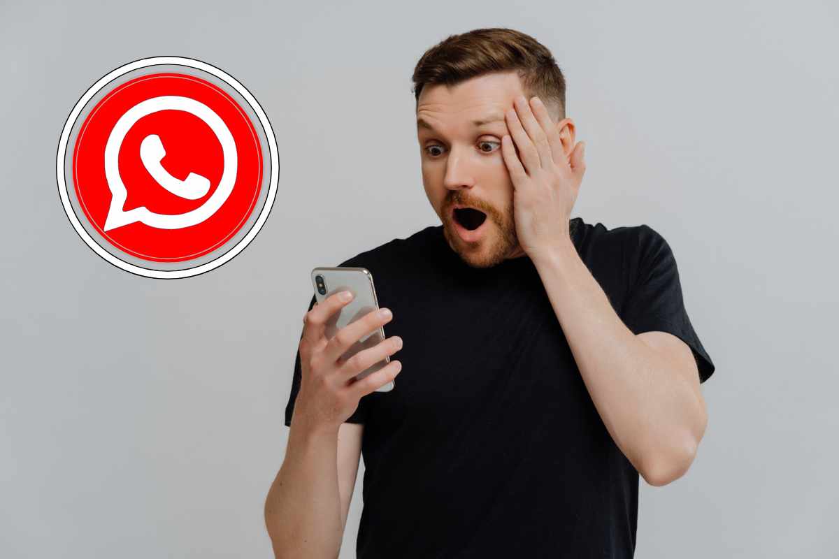 WhatsApp logo rosso come averlo